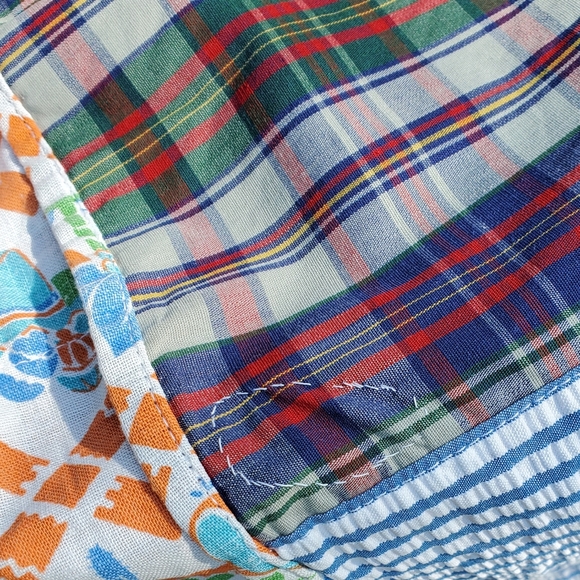 Vintage patchwork blanket ESTATE SALE find - Picture 9 of 14